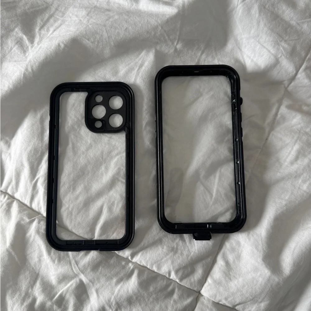 Rugged Two-Piece Clear iPhone Case - Black Protective Border Heavy Duty